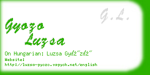 gyozo luzsa business card